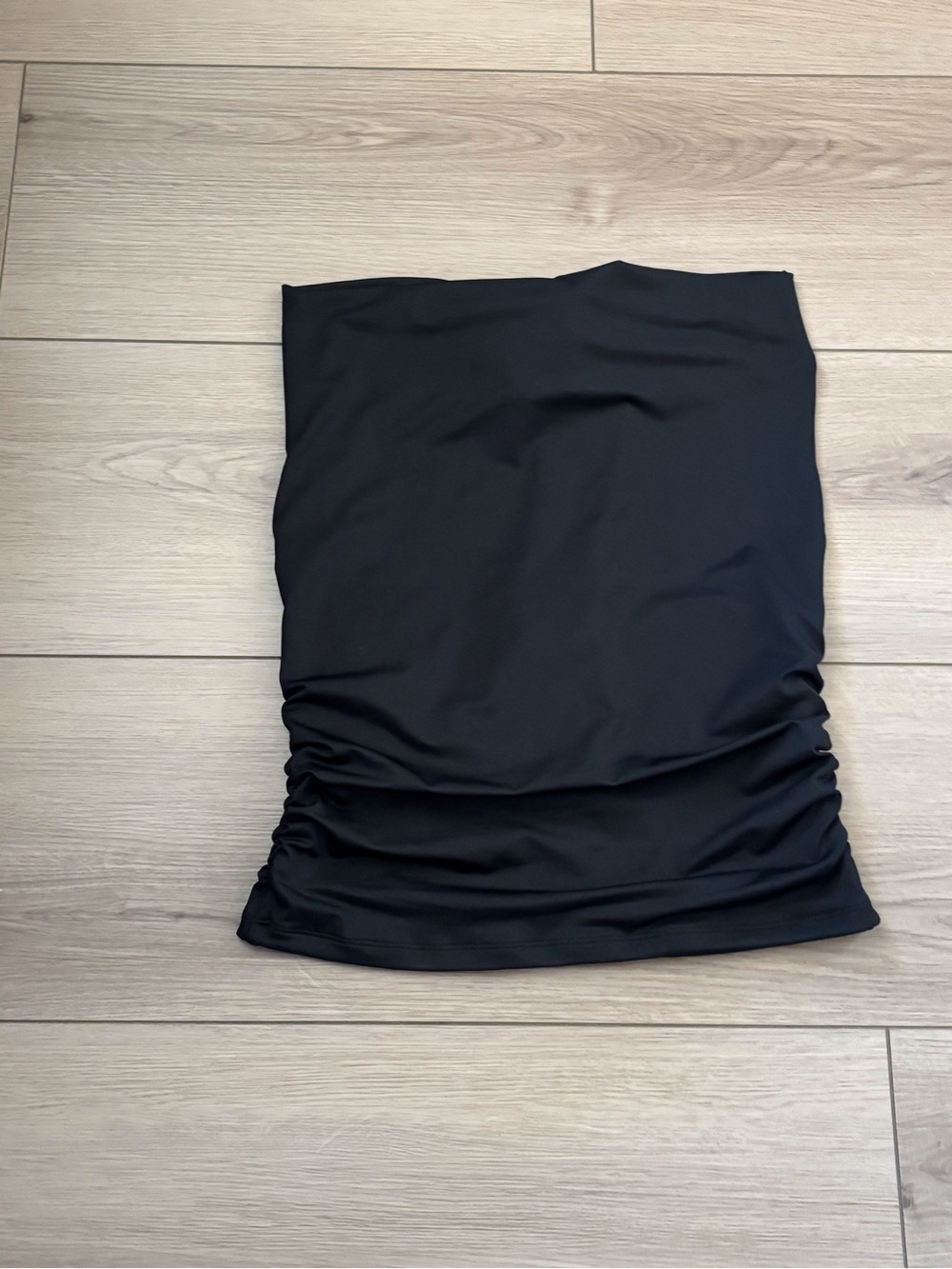 envy Black Strapless Ruched Tube Top
